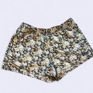 Patagonia Floral Black and White Athletic Shorts